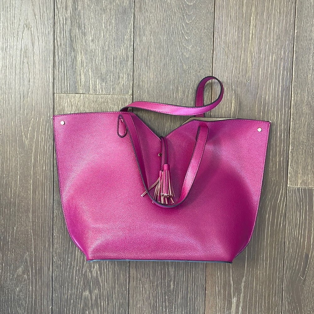 Pink/purple Faux Leather Bag